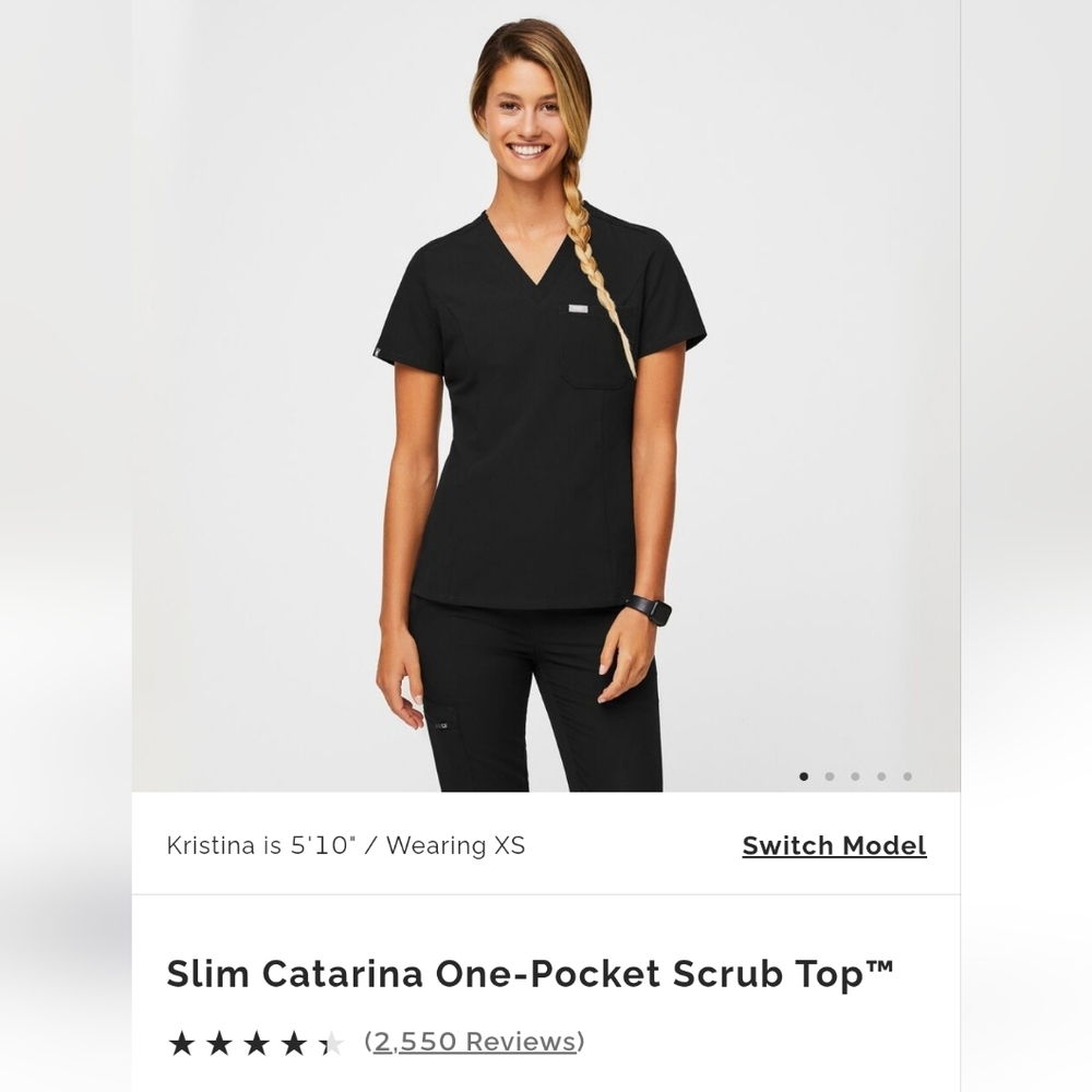Slim Catarina One-Pocket Scrub Top Size Medium by FIGS